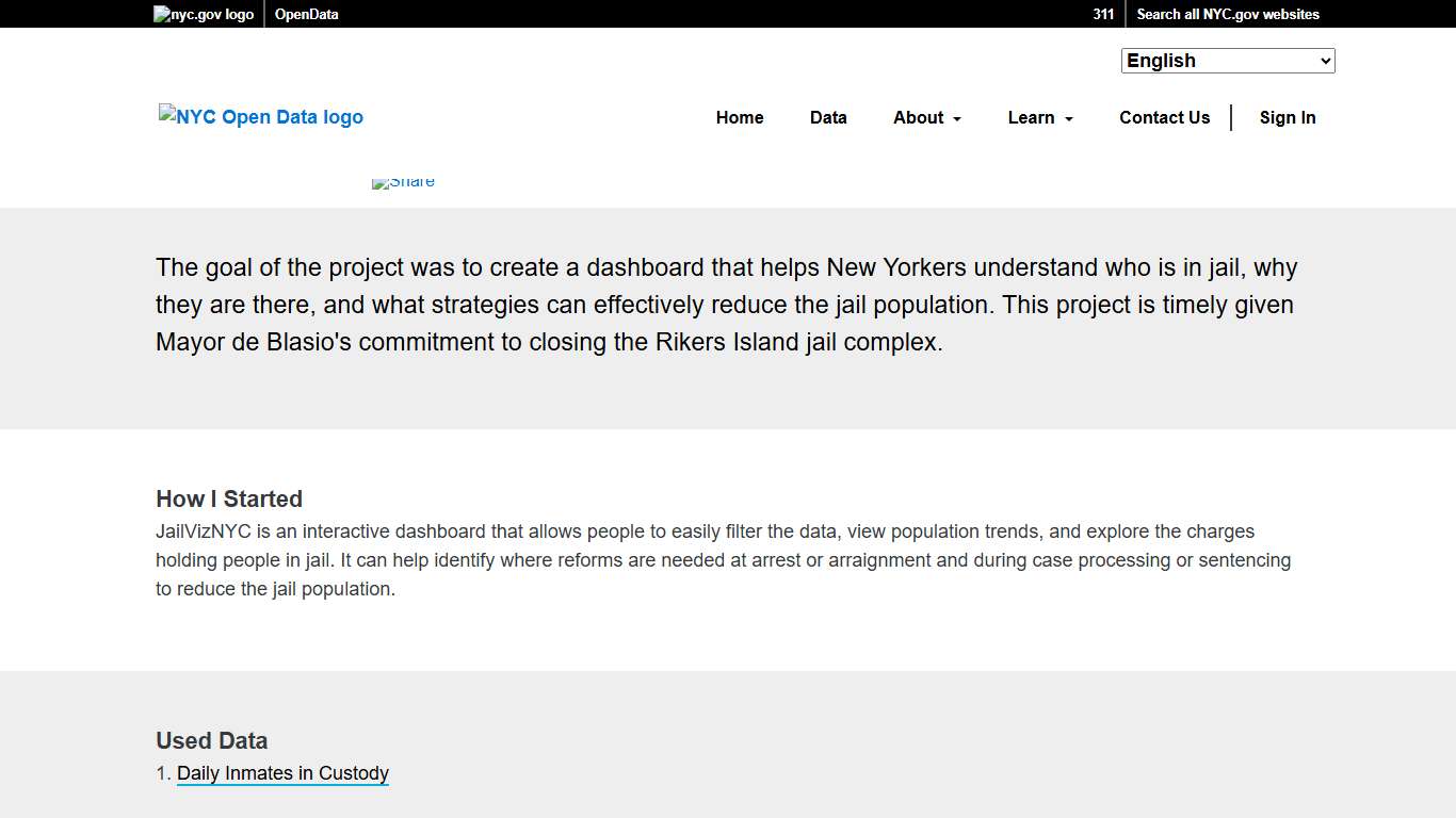 NYC Open Data - JailVizNYC